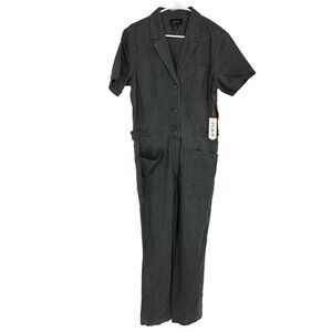 ATM Anthony Thomas Melillo Charcoal Short-Sleeve Utility Jumpsuit